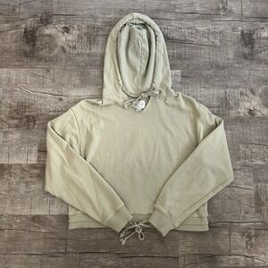 American Eagle Cropped Sweatshirt Hoodie Green Oversized Jegging Fit Size‎ M